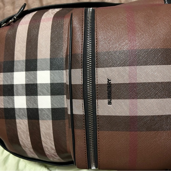 Burberry backpack leather with plaid pattern - Picture 12 of 15